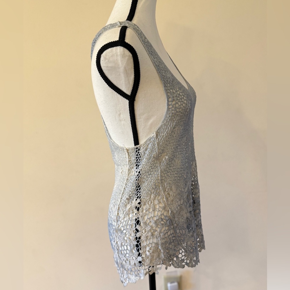 Suzy Shier Boho Crochet Racerback Top - Picture 3 of 7